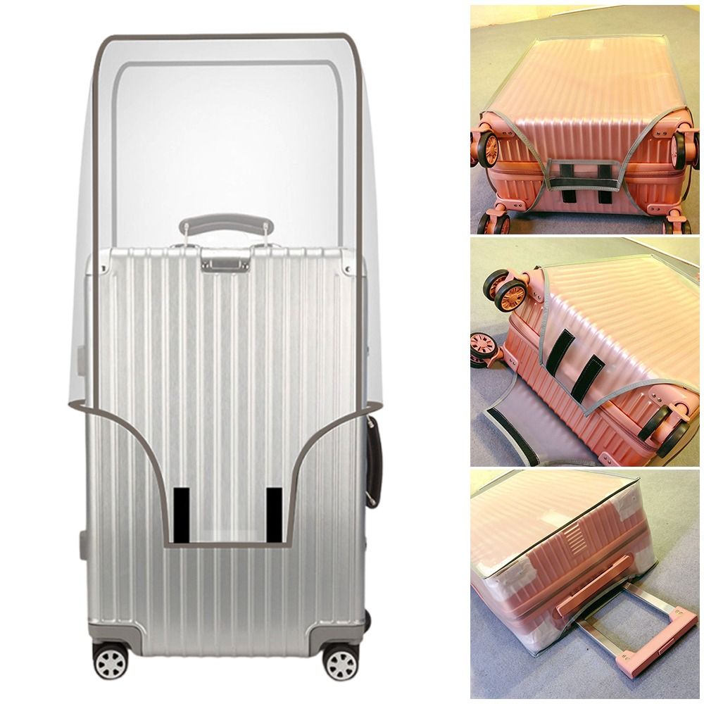 Waterproof Suitcase Cover Protector - ผ้าคลุมกระเป๋าเดินทางขนาด 16-28 นิ้ว PVC โปร่งใส ป้องกันกระเป๋าเดินทาง