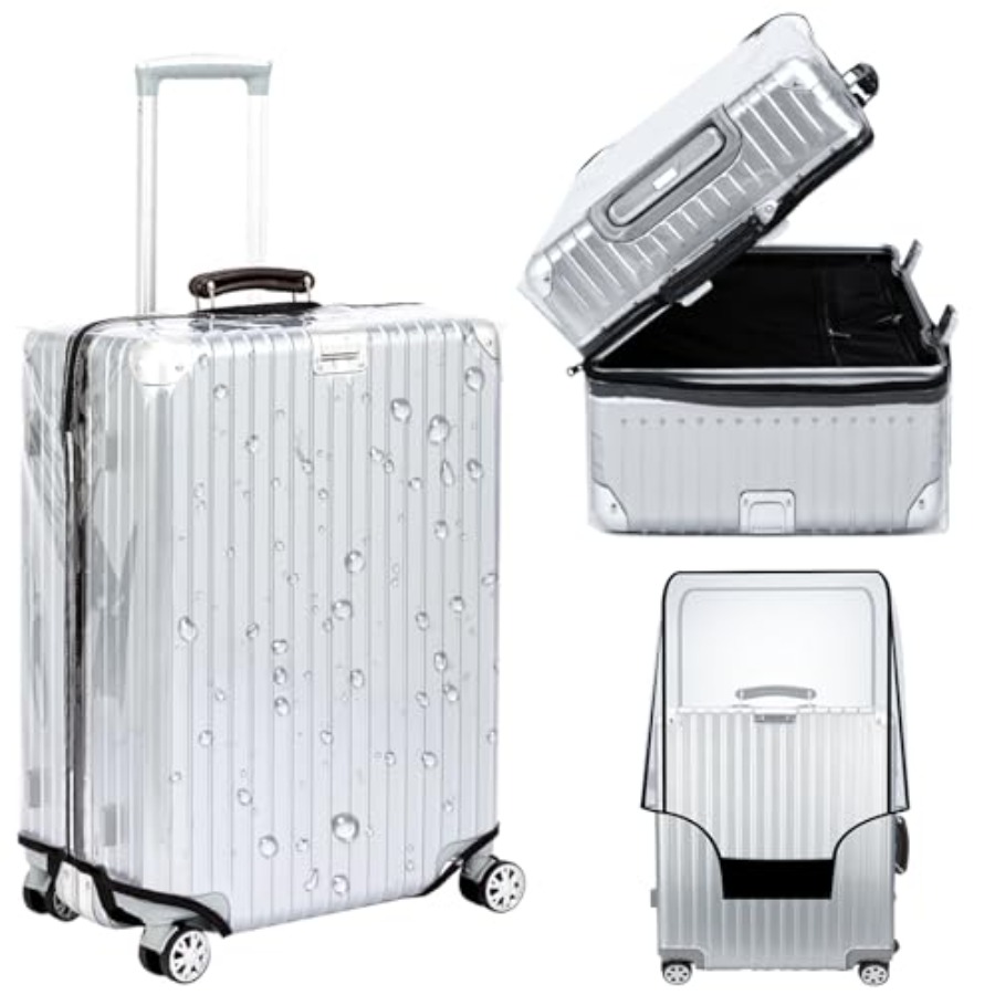 Luggage Protective Cover Transparent - เวกิ เคลียร์ ซูทเคส คัฟเวอร์ ปกป้องกระเป๋าเดินทางด้วย PVC