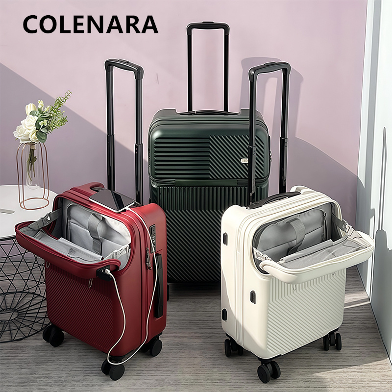 Front Opening Laptop Luggage 24 Inch - กระเป๋าเดินทาง COLENARA แบบเปิดด้านหน้าสำหรับใส่แล็ปท็อป กระเป๋าเดินทางอเนกประสงค์แบบมีล้อลาก ขนาด 20