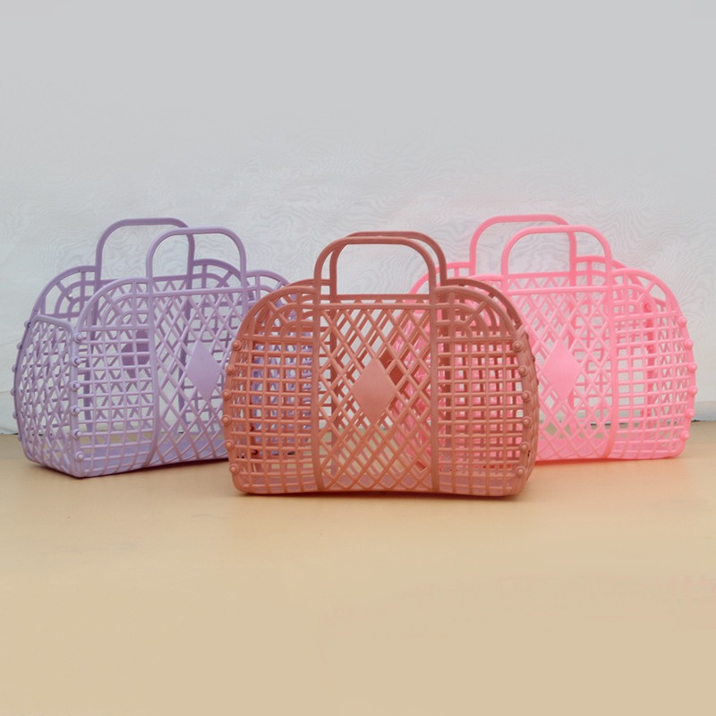Handbags - ตะกร้าอาบน้ำแบบถอดได้ ตะกร้าพลาสติกใส่เจลอาบน้ำ ตะกร้าใส่ของในห้องน้ำ ตะกร้าเก็บของแบบโปร่ง ตะกร้าใส่ของสำหรับซื้อของ ตะกร้าเก็บของใช้ในบ้าน