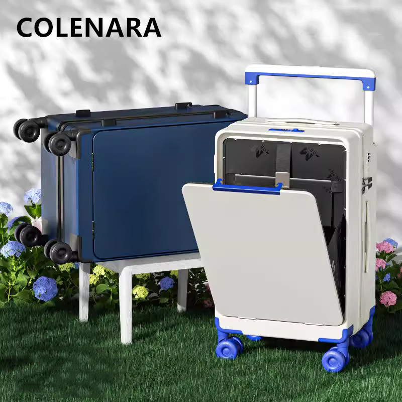 Front Opening Laptop Luggage 24 Inch - กระเป๋าเดินทาง COLENARA ABS+PC แบบเปิดด้านหน้า ใส่แล็ปท็อปได้ พร้อมช่องเสียบสายชาร์จ