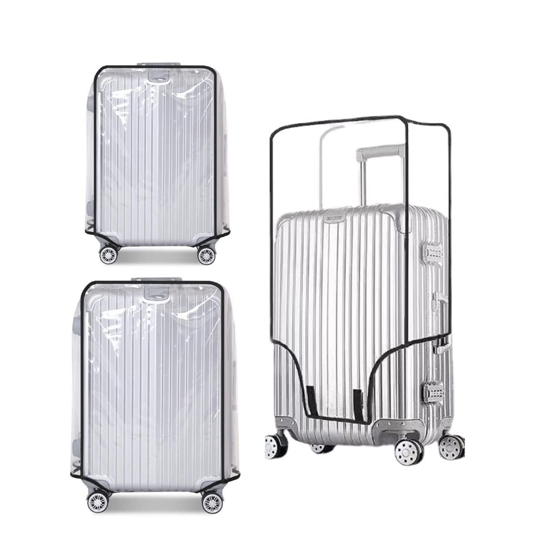 Waterproof Suitcase Cover Protector - ปลอกคลุมกระเป๋าเดินทางแบบใสใหม่ กันน้ำ กันฝุ่น ทนทาน อุปกรณ์เสริมสำหรับการเดินทาง ปลอกป้องกันกระเป๋าเดินทาง