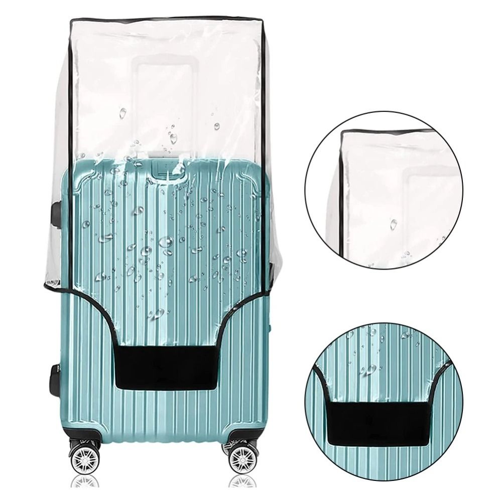 Waterproof Suitcase Cover Protector - ปลอกหุ้มกระเป๋าเดินทางแบบใหม่ วัสดุ PVC โปร่งใส ป้องกันน้ำ ทนทาน