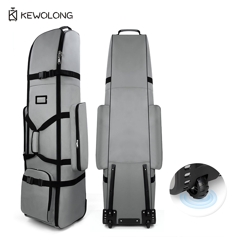 Foldable Rolling Luggage Bag - กระเป๋าเดินทางสำหรับกอล์ฟแบบใหม่ พร้อมล้อขนาดใหญ่พิเศษ, ฝาปิดแบบพับได้และบุนวมสำหรับการเดินทางทางอากาศ, กระเป๋าคลับทำจากผ้า Oxford 1680D