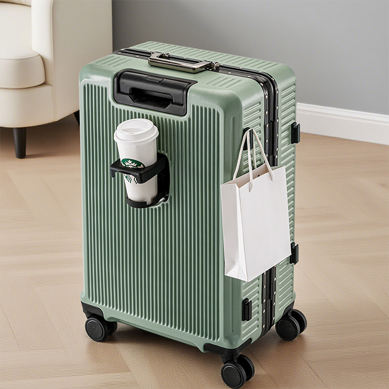 Spinner Wheel Rolling Suitcase 20 Inch - กระเป๋าเดินทางอลูมิเนียมแบบมีรหัสล็อค สำหรับผู้ชาย/ผู้หญิง ความจุขนาดใหญ่ ล้อหมุนได้หลายทิศทาง เงียบ ขนาด