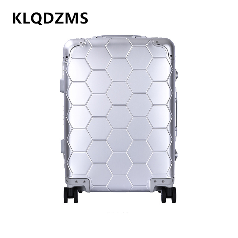 Spinner Wheel Rolling Suitcase 20 Inch - กระเป๋าเดินทางแบบมีล้อ KLQDZMS ทำจากอะลูมิเนียมแมกนีเซียมอัลลอยด์ ขนาด 20 นิ้ว