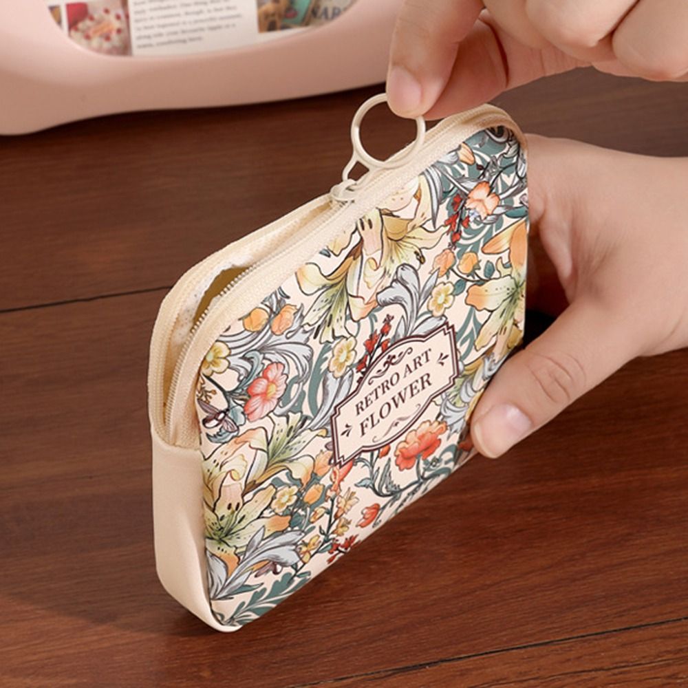 Cosmetic Bags - กระเป๋าใส่ผ้าอนามัย PVC ใหม่ ความจุขนาดใหญ่ กระเป๋าเครื่องสำอางอเนกประสงค์ กระเป๋าจัดเก็บสายชาร์จขนาดเล็ก