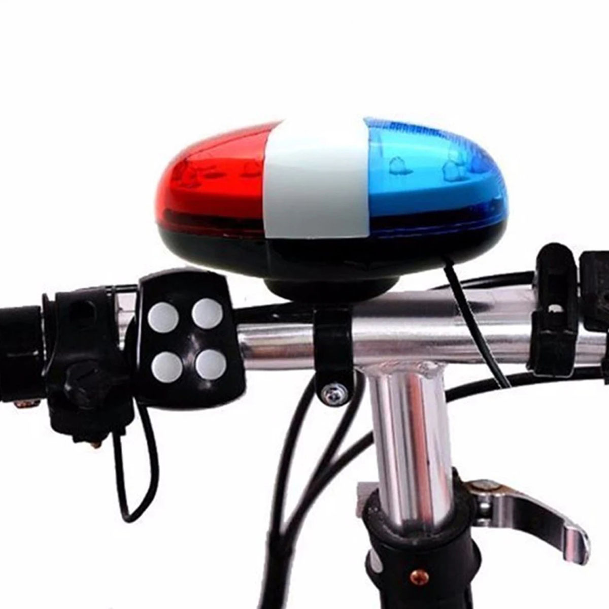 Kids Ride On Suitcase Scooter - กระดิ่งจักรยาน ไฟรถตำรวจ 6 LED 4 เสียง