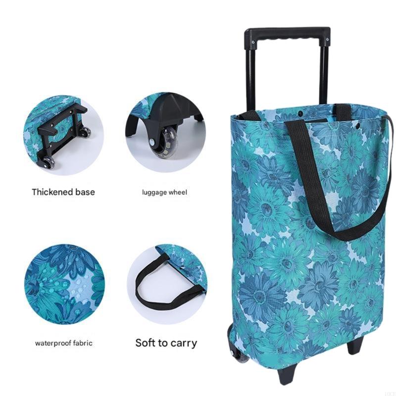 รถเข็นแบบพับได้น้ำหนักเบารถเข็ - Foldable Rolling Luggage Bag บทวิจารณ์และราคา