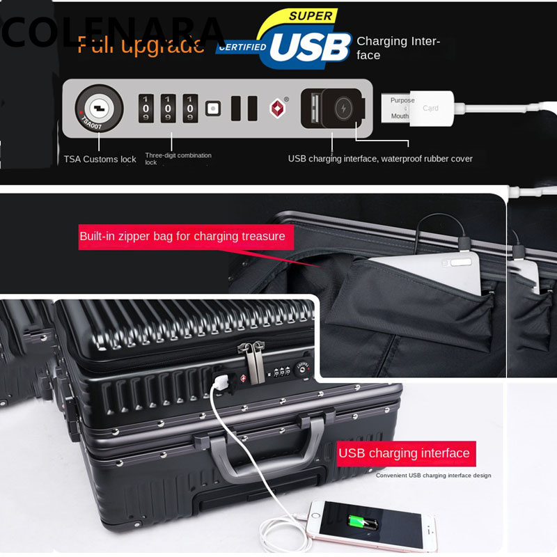 กระเป๋าเดินทาง COLENARA ขนาด 2 - Front Opening Laptop Luggage 24 Inch บทวิจารณ์และราคา