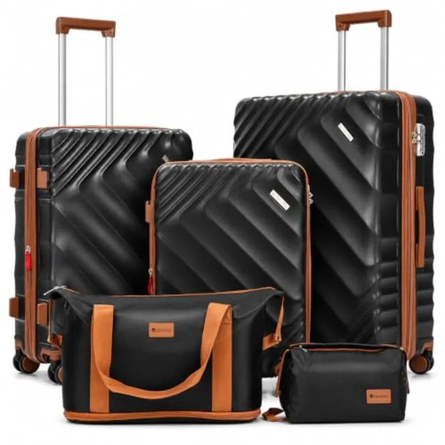 ชุดกระเป๋าเดินทางแบบแข็ง 5 ชิ้ - Expandable Hard Shell Luggage Set บทวิจารณ์และราคา