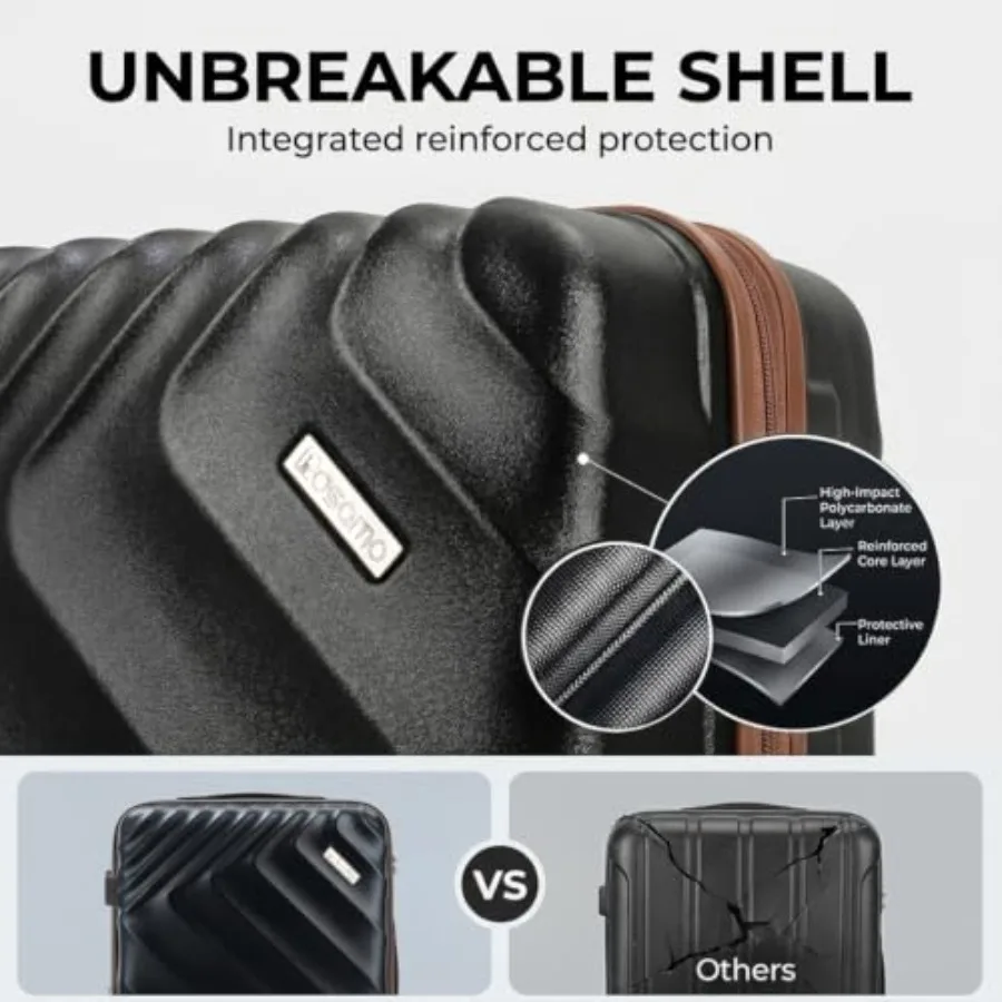 ชุดกระเป๋าเดินทางแบบแข็ง 5 ชิ้ - Expandable Hard Shell Luggage Set บทวิจารณ์และราคา