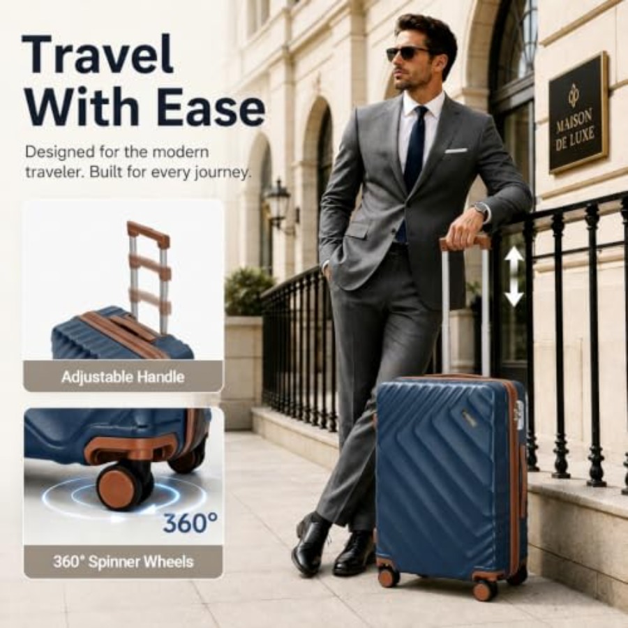 ชุดกระเป๋าเดินทางแบบแข็ง 5 ชิ้ - Expandable Hard Shell Luggage Set บทวิจารณ์และราคา