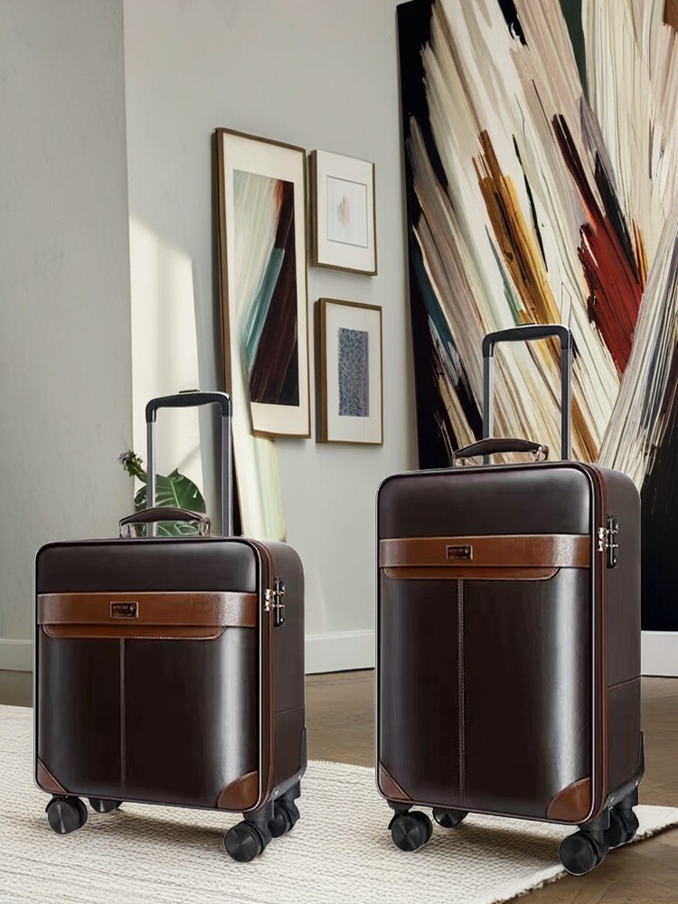 พรีเมี่ยมหนัง Rolling ชุดกระเป - Spinner Wheel Rolling Suitcase 20 Inch บทวิจารณ์และราคา