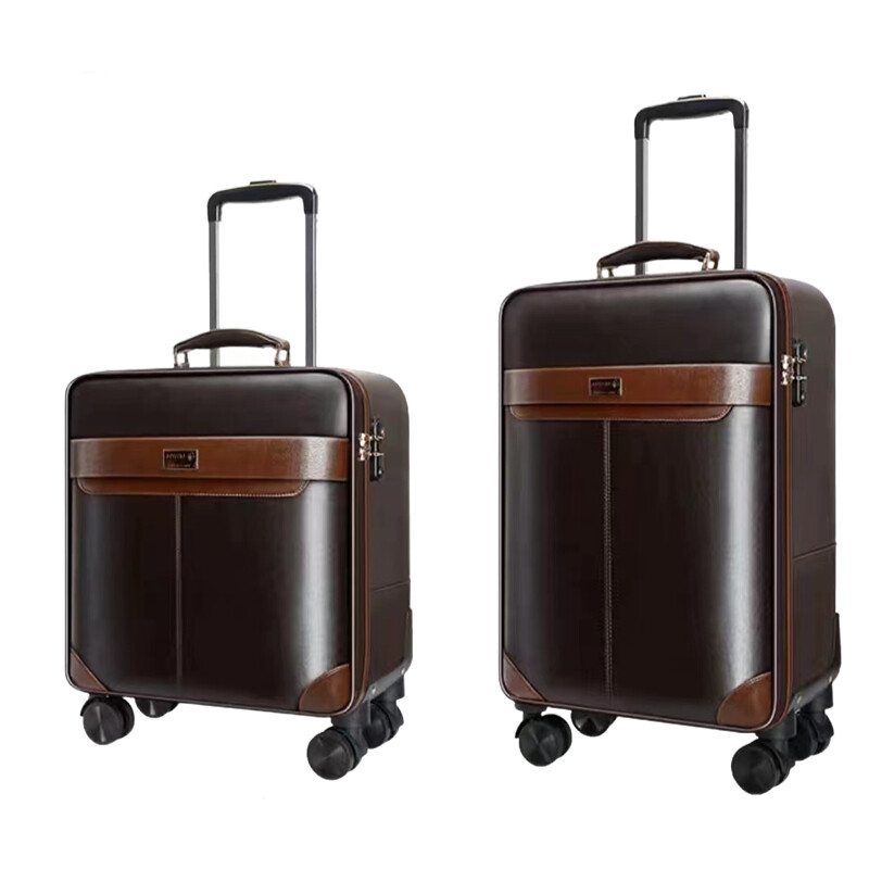 พรีเมี่ยมหนัง Rolling ชุดกระเป - Spinner Wheel Rolling Suitcase 20 Inch บทวิจารณ์และราคา
