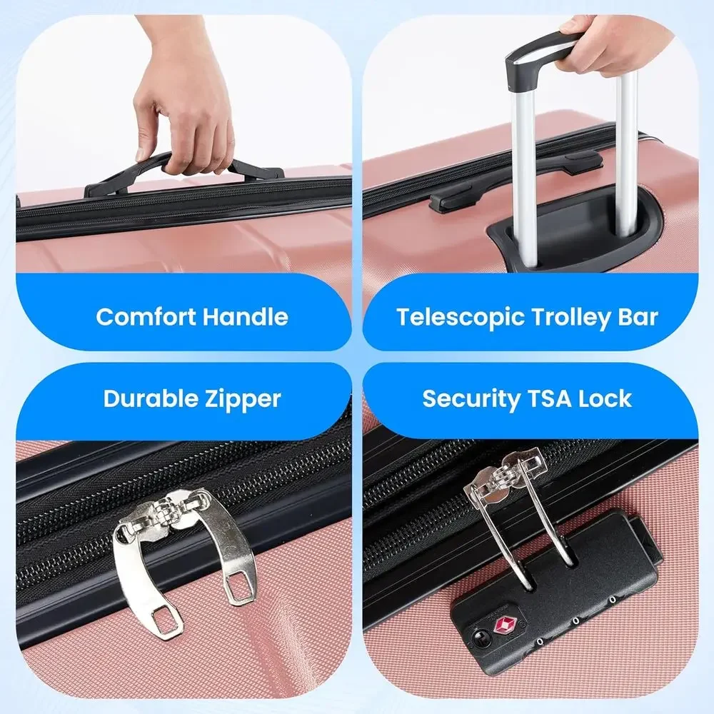 ชุดกระเป๋าเดินทางขนาดใหญ่ 3 ชิ - Expandable Hard Shell Luggage Set บทวิจารณ์และราคา