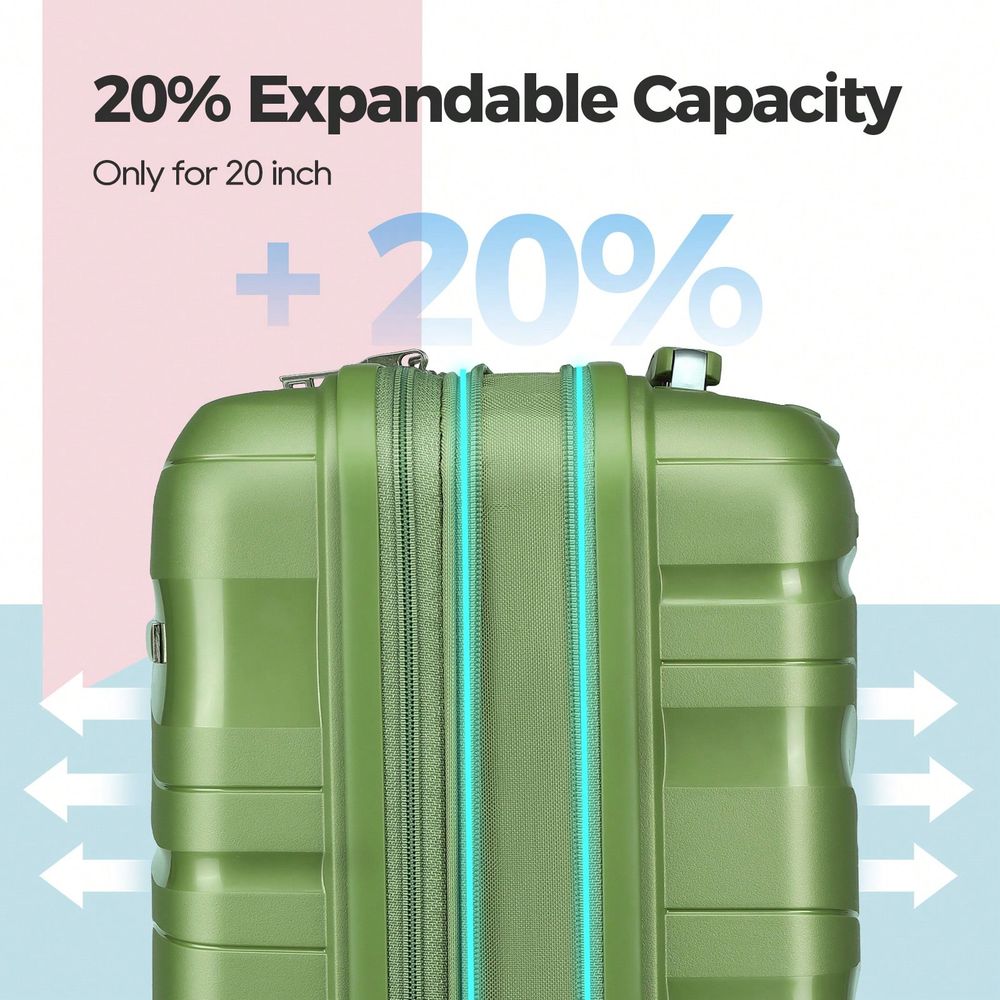 ชุดกระเป๋าเดินทางแบบแข็ง 3 ชิ้ - Expandable Hard Shell Luggage Set บทวิจารณ์และราคา