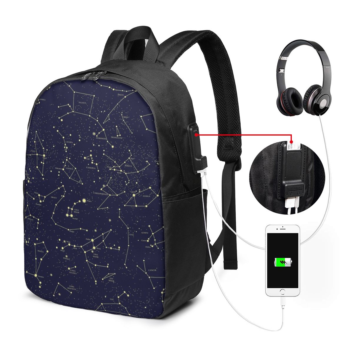 ท้องฟ้ายามค่ำคืน ดาวสีทอง กลุ่ - Travel Bags บทวิจารณ์และราคา