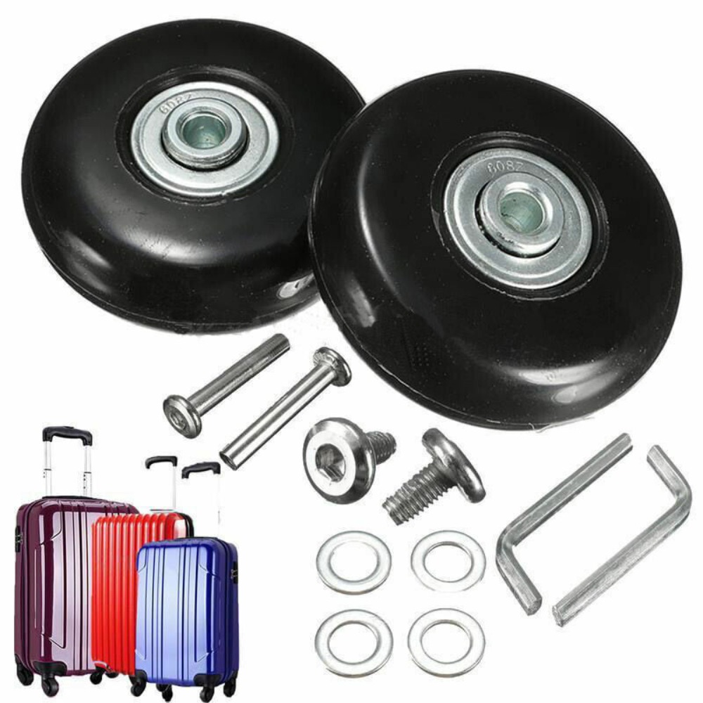 2 ชิ้นเปลี่ยนล้อพร้อมสกรูสําหร - Silent Replacement Luggage Wheels บทวิจารณ์และราคา