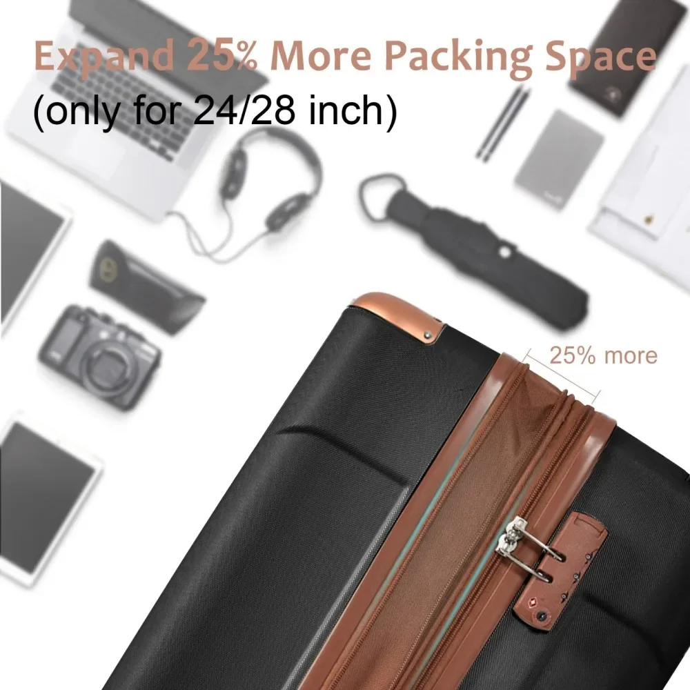 ชุดกระเป๋าเดินทาง 3 ชิ้น, กระเ - Expandable Hard Shell Luggage Set บทวิจารณ์และราคา