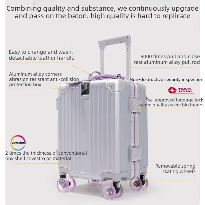 กระเป๋าเดินทางแบบมีล้อ ชุดกระเ - Aluminum Frame Carry On Luggage บทวิจารณ์และราคา
