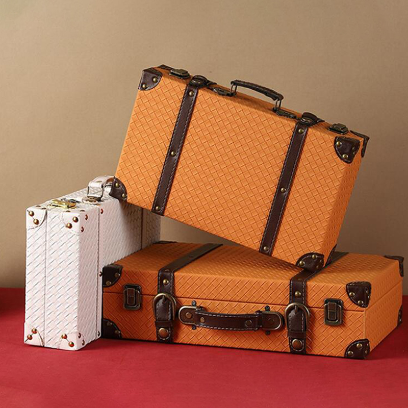 กระเป๋าเดินทางไม้วินเทจ Multi- - Retro Vintage Trunk Suitcase บทวิจารณ์และราคา