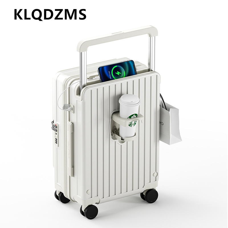 กระเป๋าเดินทางแบบชาร์จไฟได้ KL - Front Opening Laptop Luggage 24 Inch บทวิจารณ์และราคา