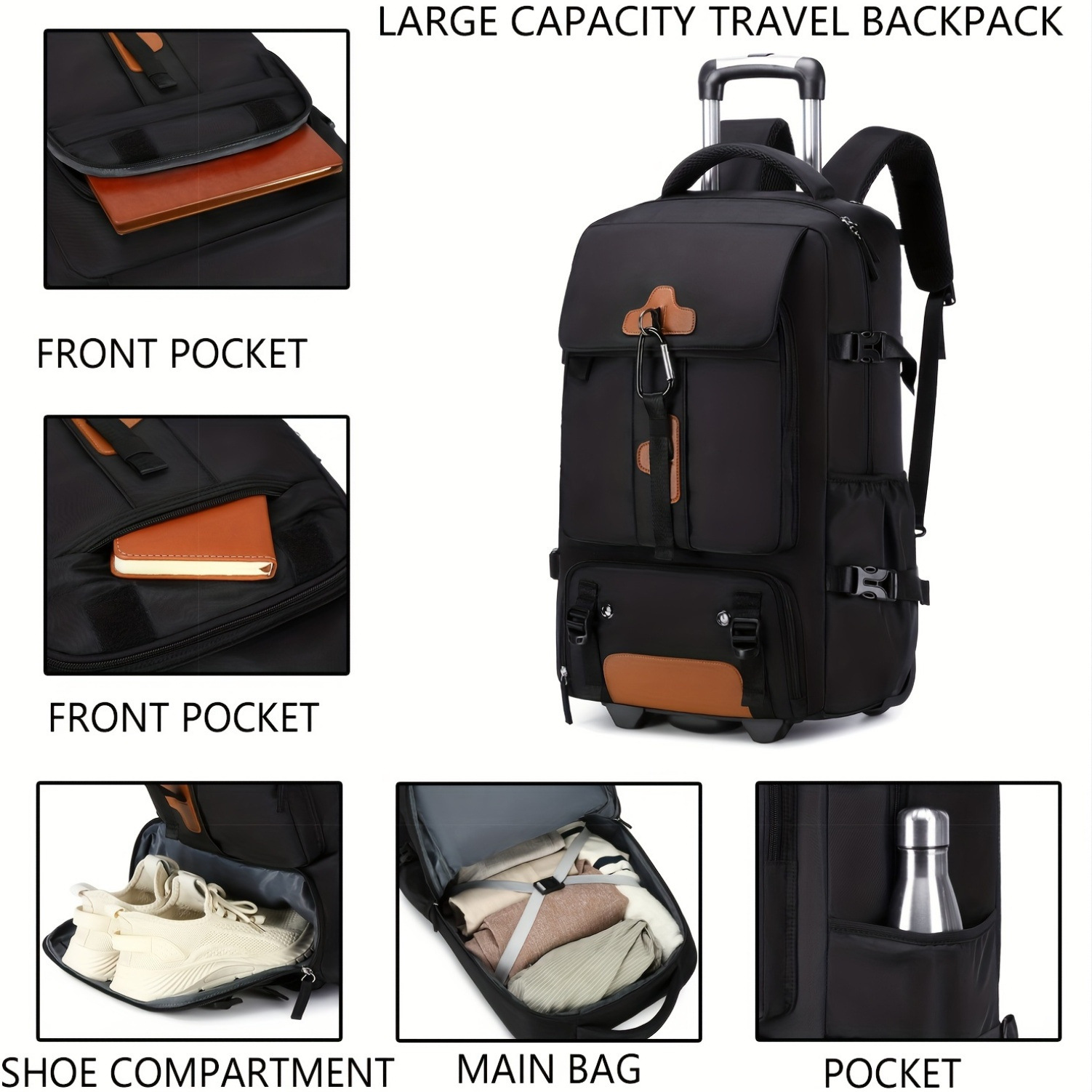 กระเป๋าเป้สะพายหลังแบบมีล้อ กร - Foldable Rolling Luggage Bag บทวิจารณ์และราคา