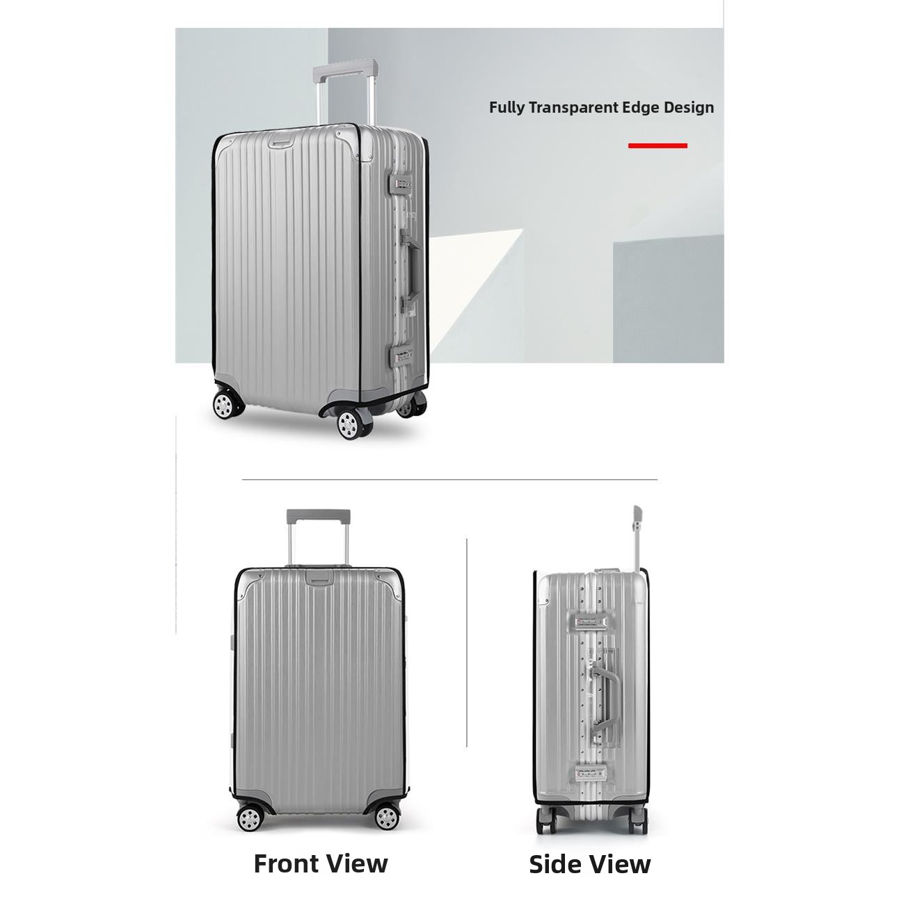 ปลอกคลุมกระเป๋าเดินทางแบบหนา ก - Luggage Protective Cover Transparent บทวิจารณ์และราคา