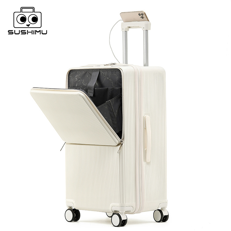 Sushimu กระเป๋าเดินทางกว้างกระ - Aluminum Frame Carry On Luggage บทวิจารณ์และราคา