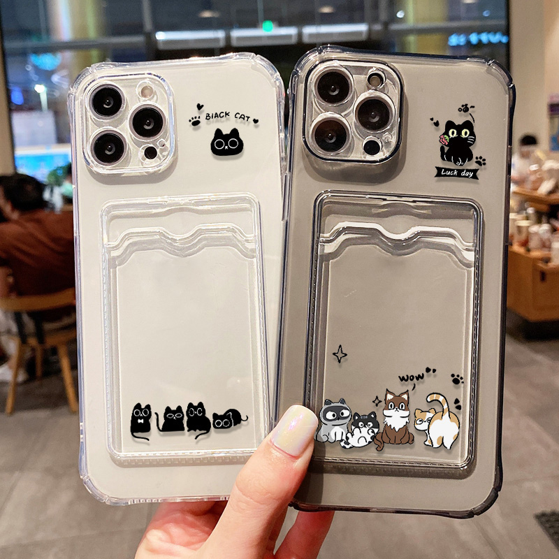 เคสโทรศัพท์ลายแมวดำน่ารัก สำหร - Wallets บทวิจารณ์และราคา
