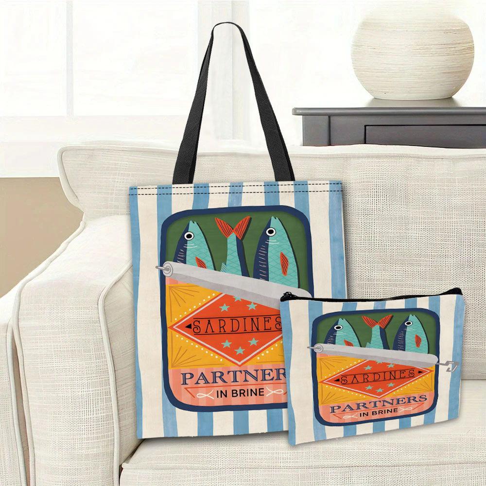 กระเป๋าถือลายกราฟิก Sardine Pa - Cosmetic Bags บทวิจารณ์และราคา
