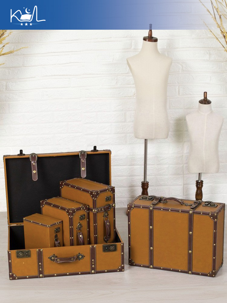 กล่องเก็บของตกแต่งสไตล์วินเทจส - Retro Vintage Trunk Suitcase บทวิจารณ์และราคา